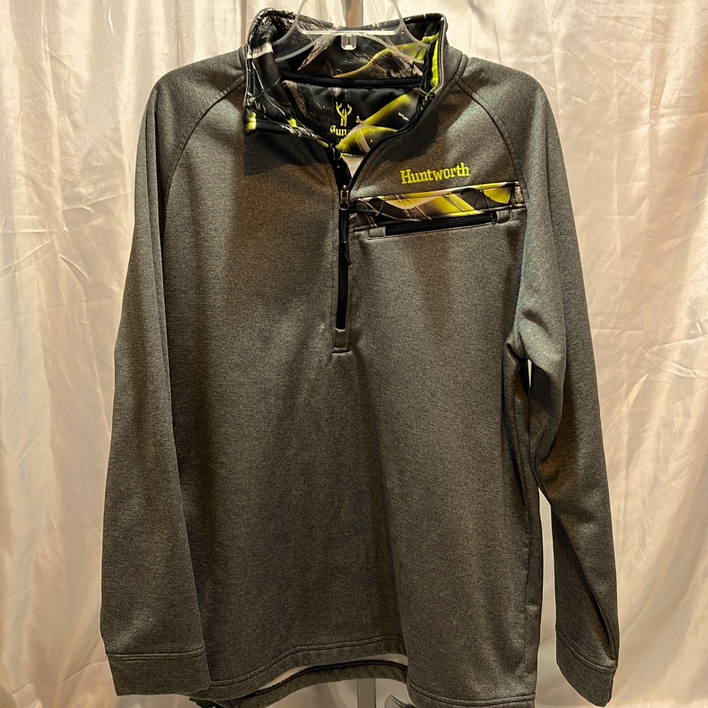 Grey 1/4 Zip Up Huntworth Sweatshirt